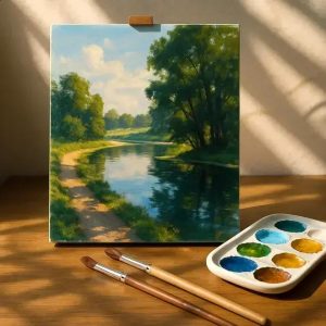 Guia para Pintar Luz Natural em Paisagens: Sombras e Reflexos