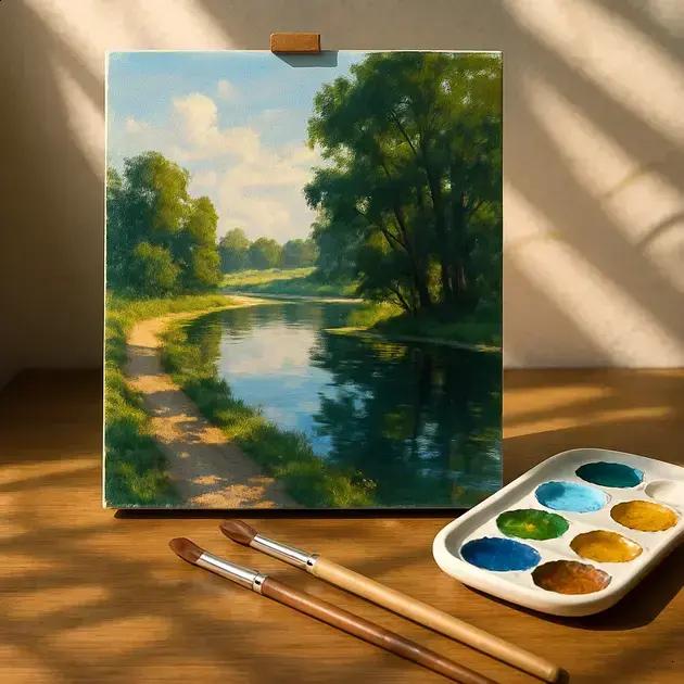 Guia para Pintar Luz Natural em Paisagens: Sombras e Reflexos